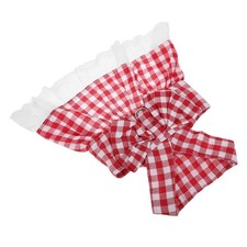 Red Plaid Dog Dress for Parties Weddings and Holiday Events with Soft Fabric