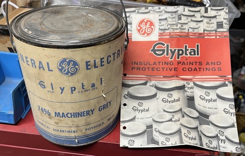 General Electric 1961 Glyptal Paint 7496 Machine Grey Full With Brochure