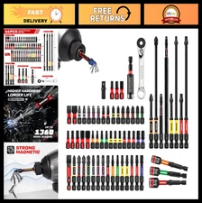 66-Piece Impact Screwdriver Bit Set - Magnetic S2 Steel, Phillips, Slotted, Hex
