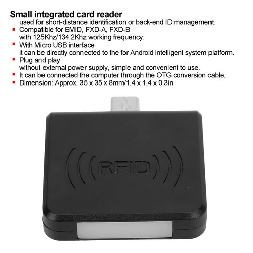 `125 KHz/134 2 KHz Kartenleser FDX Tieretiketten-Leseidentifikation Micro US - Afbeelding 13 van 23