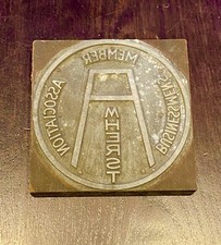 Vintage Letterpress Blok drukarski - MHERST