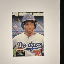 Topps 1992 Stadium Club Tom Goodwin Rookie #322 Los Angeles Dodgers Card. rookie card picture