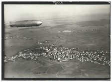 ZZ-2108/ Graf Zeppelin über Schussenried  Foto Luftbild 18 x 13cm ca.1935