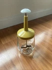 Vintage Federal Housewares Glass Jar Retro Plunger Type Nut/ Onion Chopper