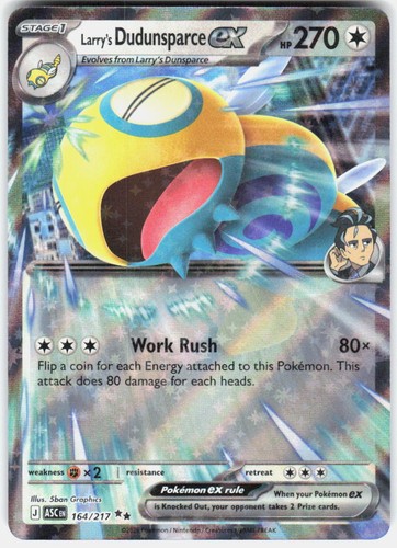 Larry's Dudunsparce ex 164/217 Ultra Rare Ascended Heroes Pokemon Holo LP