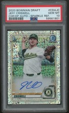 JEFF CRISWELL 2020 BOWMAN DRAFT CHROME SPARKLE REFRACTOR AUTO PSA 10 A'S 1/71