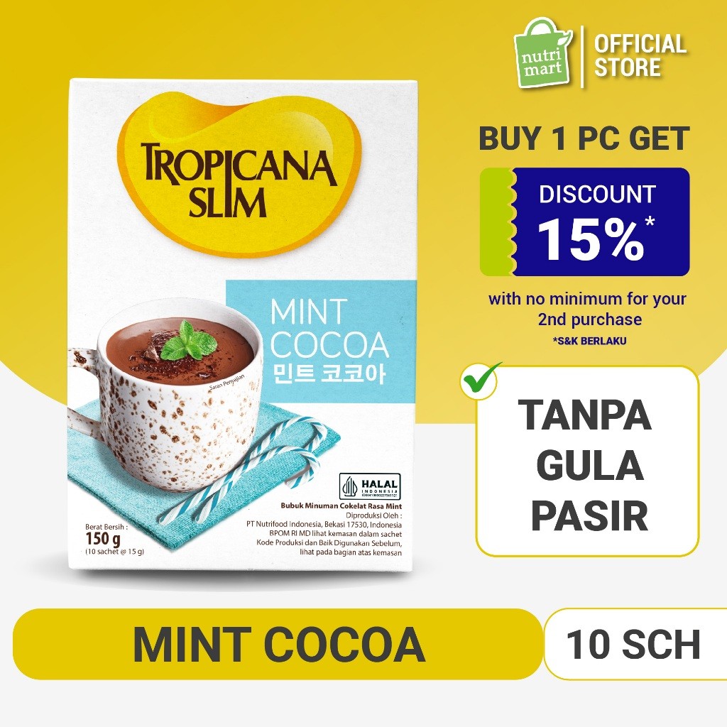 Mezcla de bebida de cacao menta 10 sobres mezcla de bebidas de chocolate para...