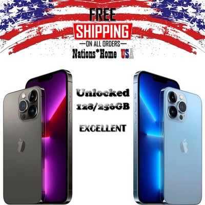 Apple iPhone 13 Pro 128/256GB Unlocked Excellent Condition Sierra Blue/Graphite