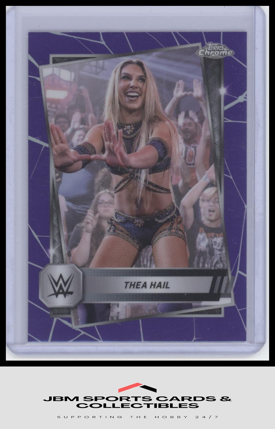 2025 Topps Chrome WWE #81 Thea Hail Purple Refractor