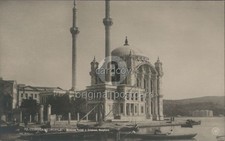 Istanbul, Turkey Ortakoy Mosque, Bosphorus, Constantinople Original Vintage RPPC