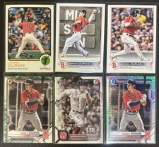 (6) Jarren Duran RC Lot. 2022 Topps Image Variation RC/ Bowman RC Mojo/Camo