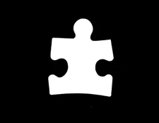 Autism Awareness Puzzle Piece WHITE vinyl decal for car windows weatherproof USA