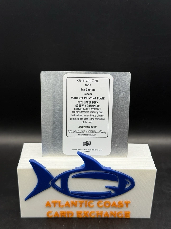 2025 UD Goodwin Champions EVA GAETINO GOUDEY Printing Plate 1/1 One Of One SSP - Image 2 of 2