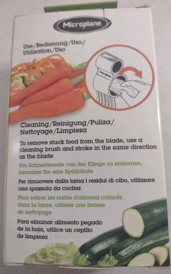 Cortadora espiral microplano cinta verde cortes vegetales calabacín fideos zanahorias Foto 3 de 4