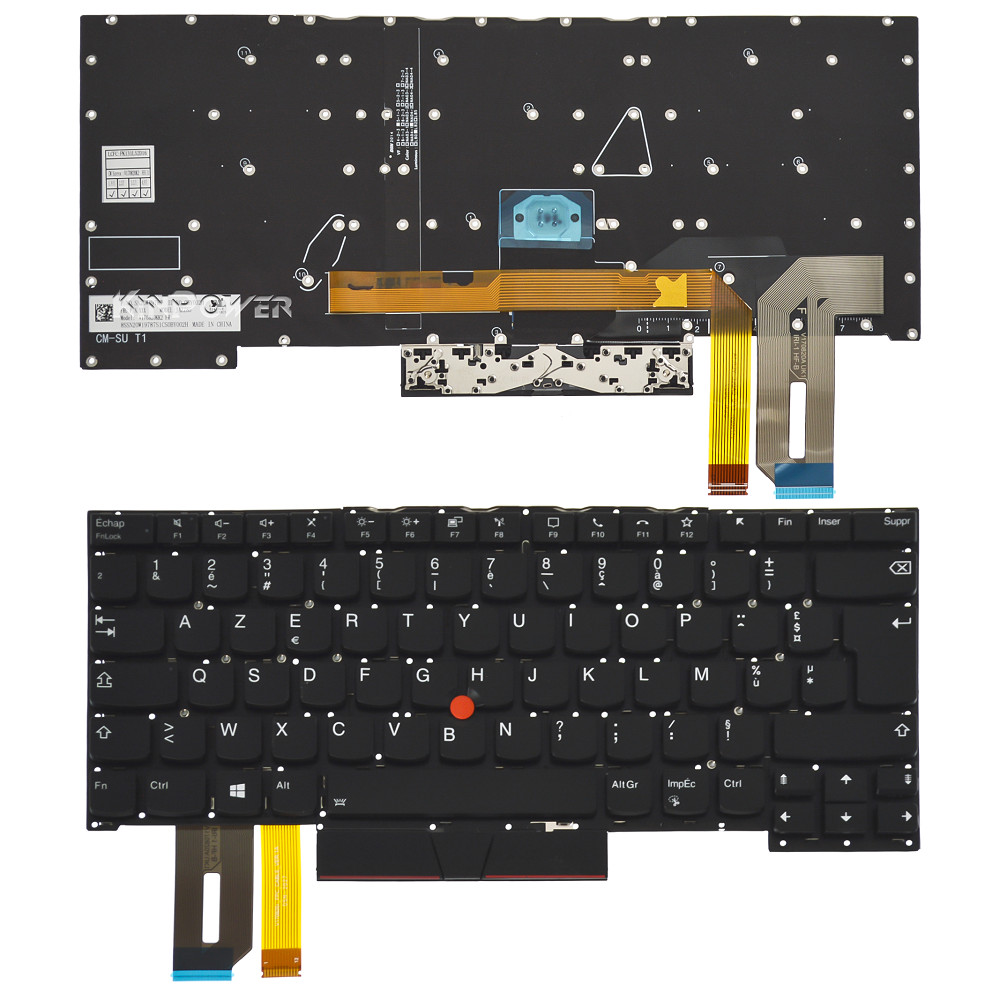 Clavier Azerty Français Pour Lenovo ThinkPad T14S Gen1 Clavier Retroeclaire Touches Souples