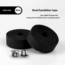 Pair of Bike Handlebar Tape Cycling Road Bicycle Bike Handle Bar Grip Black Tape