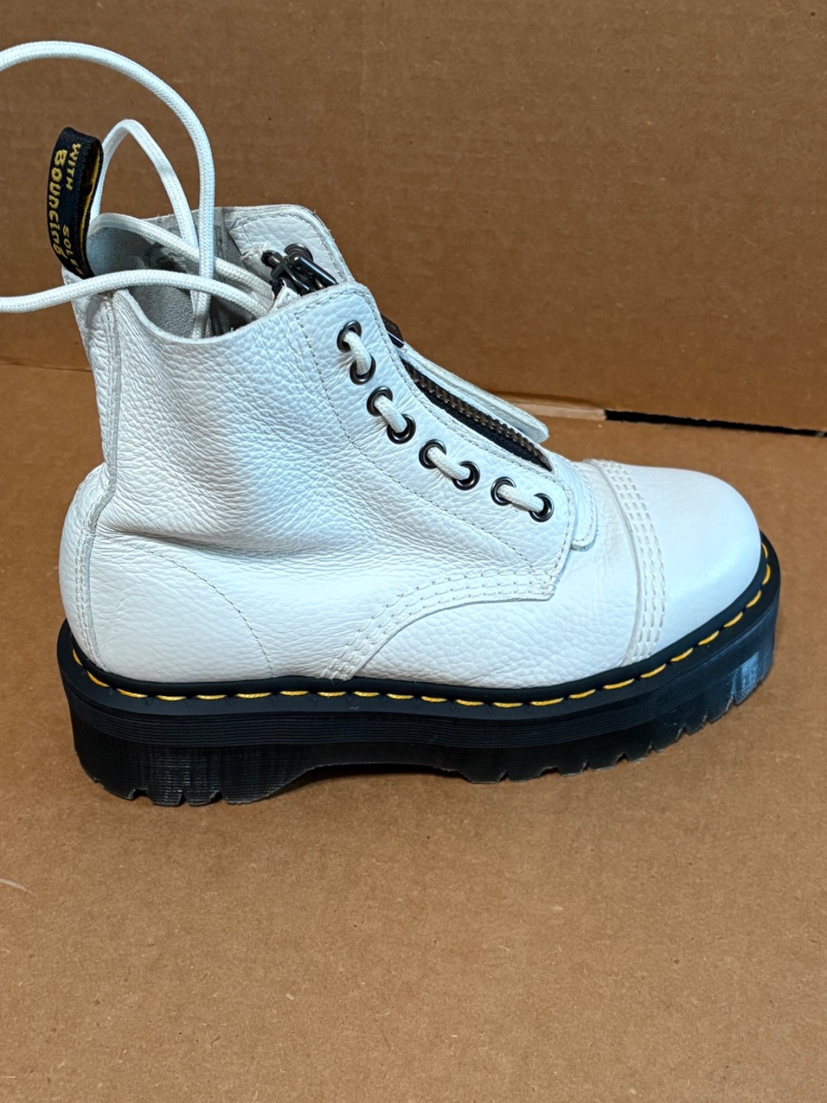 Doc Dr. Martens Sinclair White Platform Women's B… - image 4
