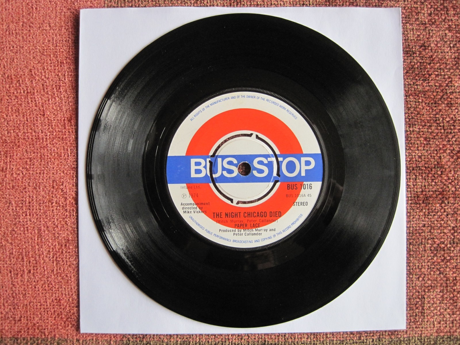 PAPER LACE THE NIGHT CHICAGO DIED 7" 45 rpm vinyl record eBay