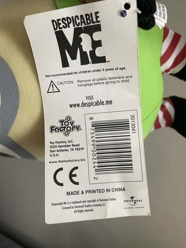 Despicable Me Dave in Christmas Elf Costume 13” Plush Toy Factory With Tags New - Bild 3 von 4
