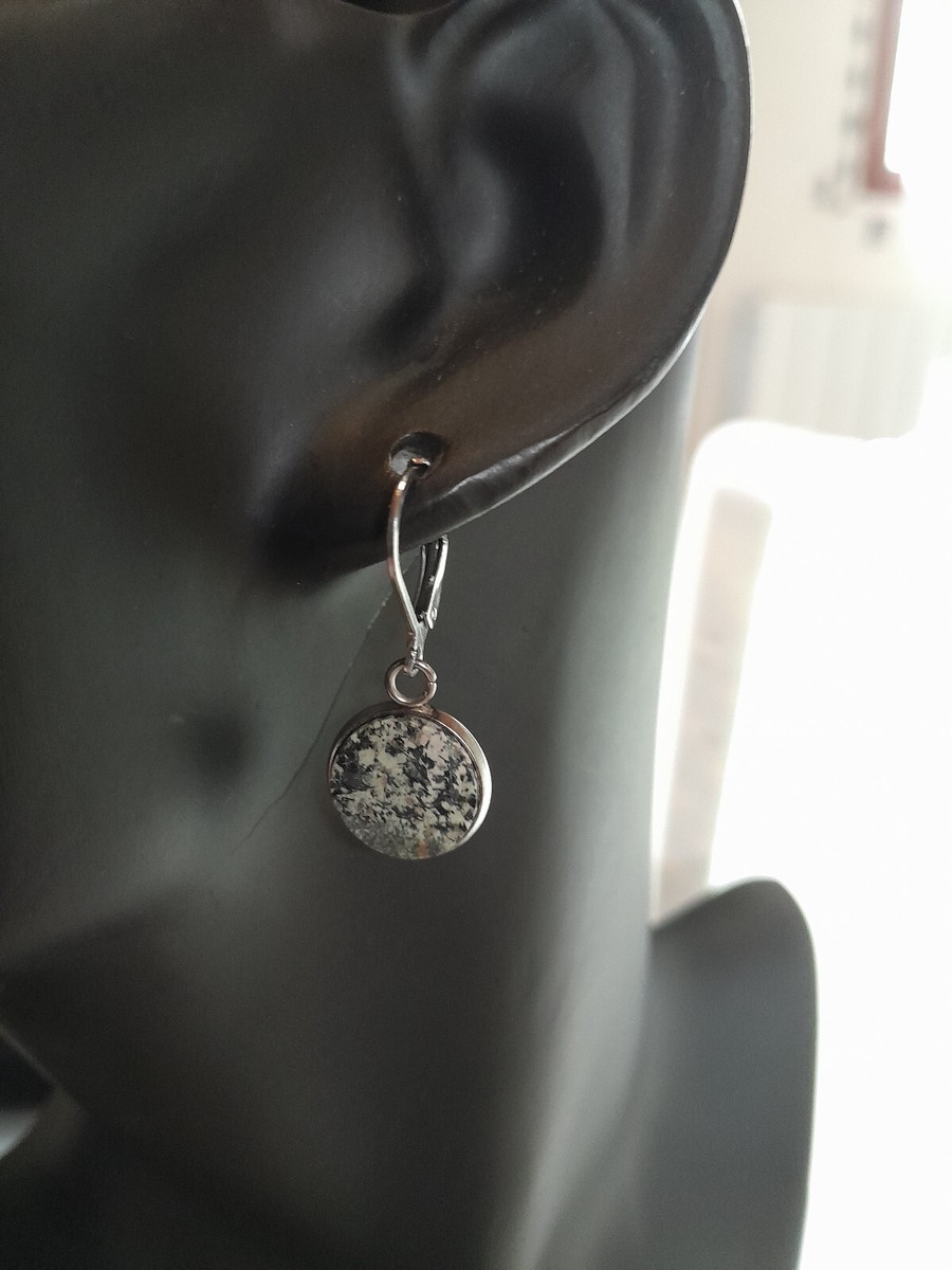 Boucles D'oreilles Pendantes Chandelier En Verre De Bohème Et Dormeuses Acier – Rose, Fait Main Avec écrin