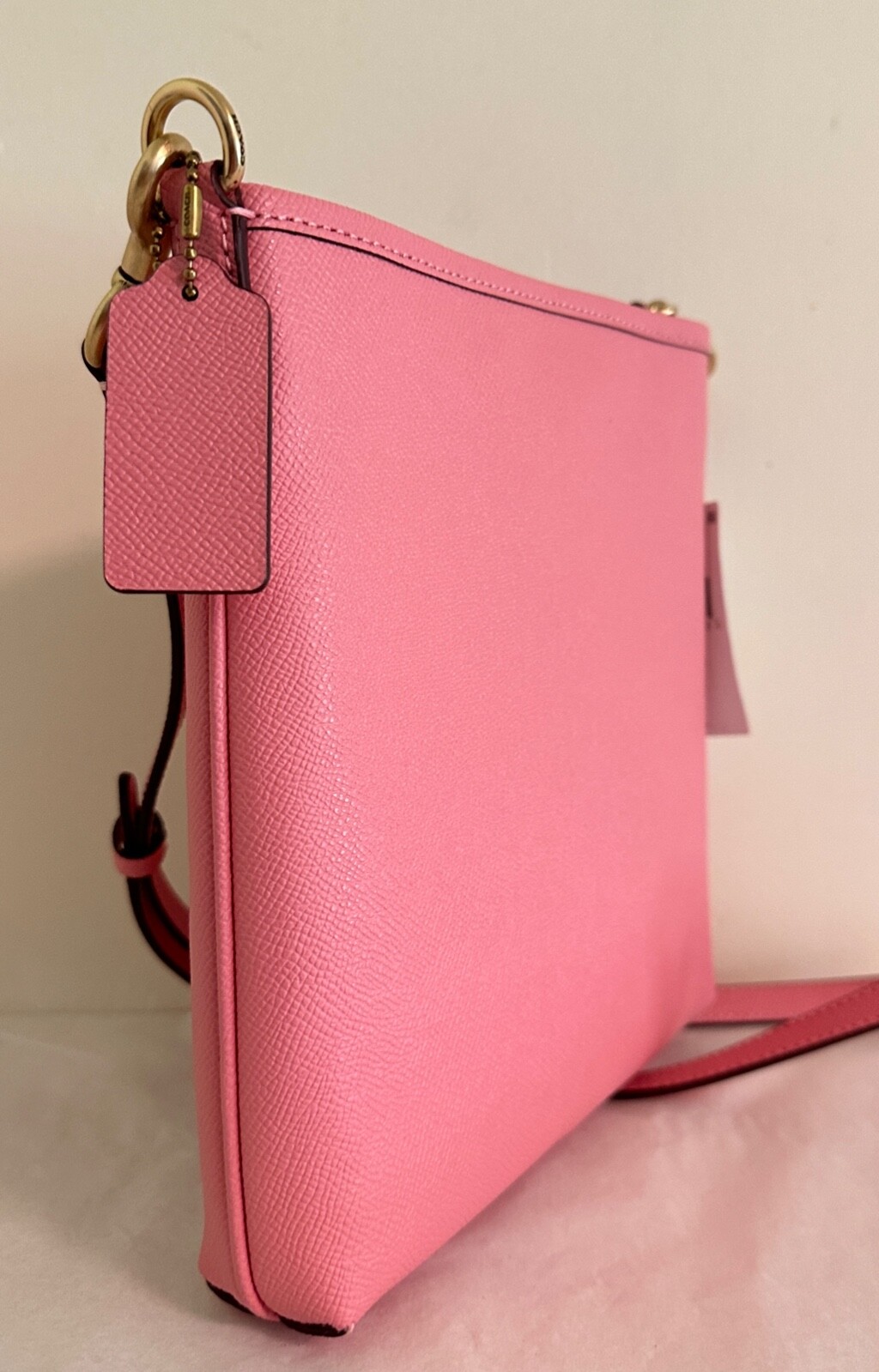 Coach Kitt CC526 Bubblegum Crossgrain Leather Crossbody Messenger Bag eBay