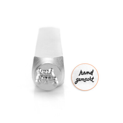 Hand Gemacht (German for Handmade) Metal Jewelry Stamp ImpressArt Steel Punch