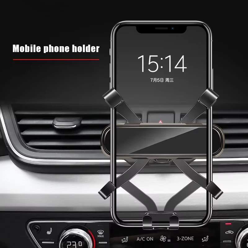 Soporte universal para teléfono celular de automóvil Soporte de montaje de navegación GPS para Samsung iPhone Foto 4 de 4