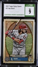 2021 Topps Gypsy Queen Alec Bohm #57 Philadelphia Phillie Rookie Card CSG 9 Mint