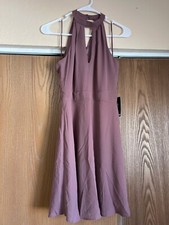Express Plum Sleeveless Halter Mini Dress Women's Size 0 NWT