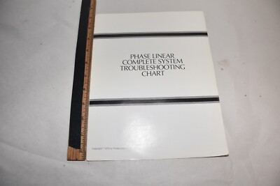 1978 phase linear STEREO AUDIO EQUIPMENT TroubleShooting Chart BROCHURE