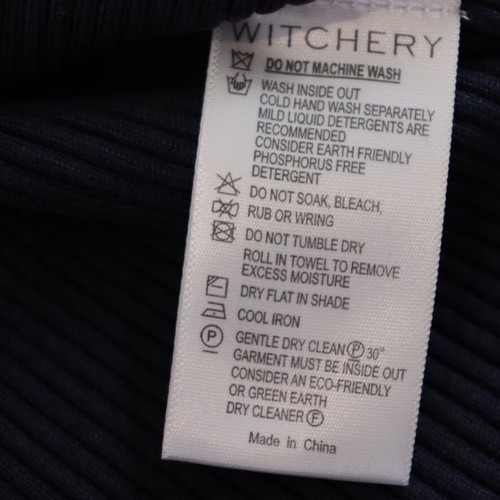 Witchery Off the Shoulder Knit Midi Dress Size S Blue Long Ribbed Stretch - Picture 5 of 10
