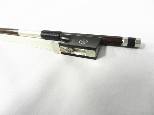Pernambuco Violin Bow-4/4 Size, Real Horse Hair Ebony Frog With Free Silk Bag - Picture 6 of 11