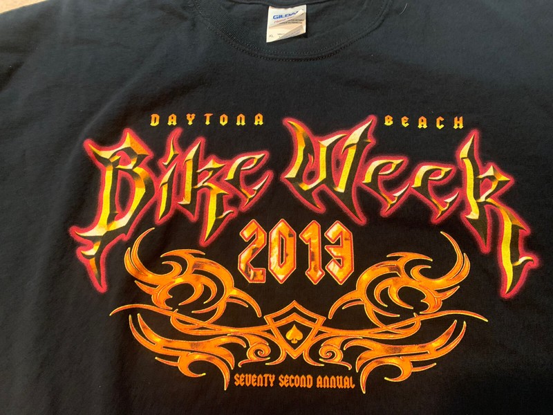 Vintage 72nd Daytona Bike Week 2013 T Shirt XL Black. Barely Broken In