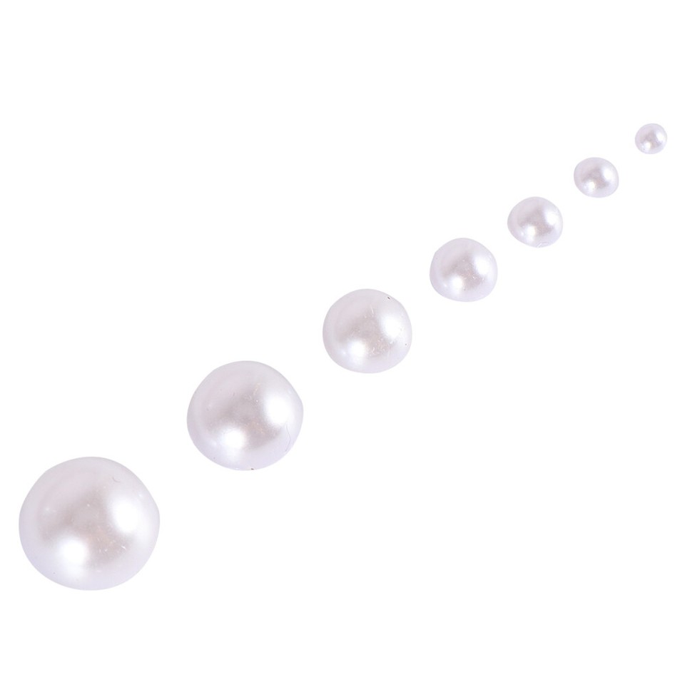 Round Imitated Pearl Beads Nail Jewels for Necklace Making Jewelry
