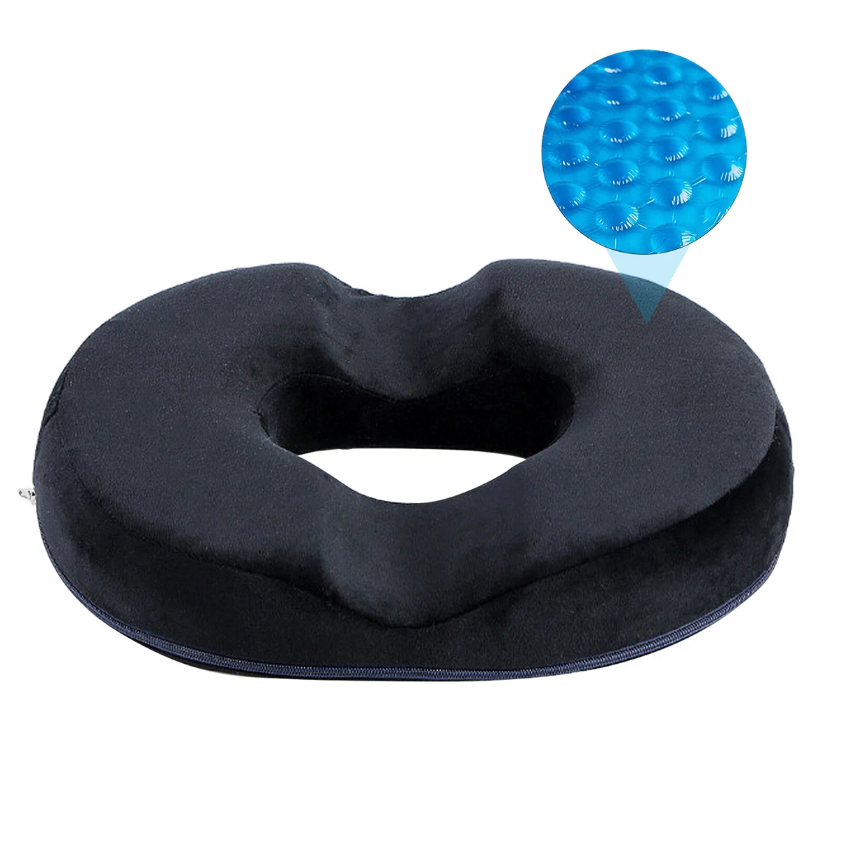 Coccyx Cushion Cooling Gel Memory Foam Orthopedic Donut Pillow for