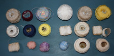 Vintage Tatting Crochet Thread Lot of 19 Various Colours Colors Mercer Others