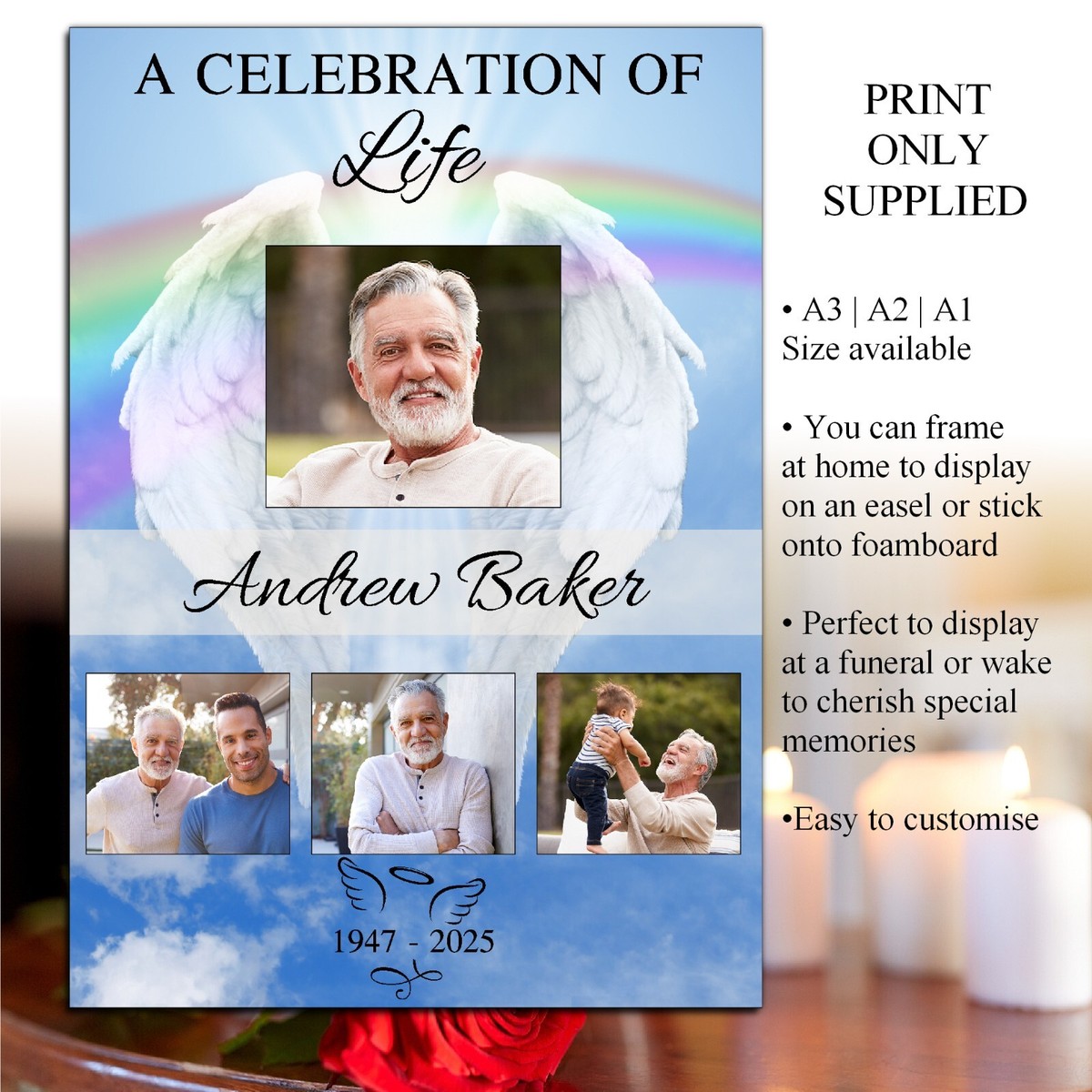 Striscione Ariel Sirenetta - 02 - Carta Cm 140x100 Personalizzato - Foto 6