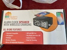 alarm clock speaker with wireless charging