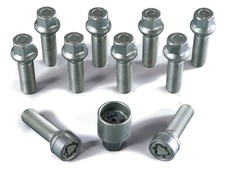 H&R Radschrauben +Schloss 1SET silber M14x1,5x40 Kugel R13 1454003SET|5