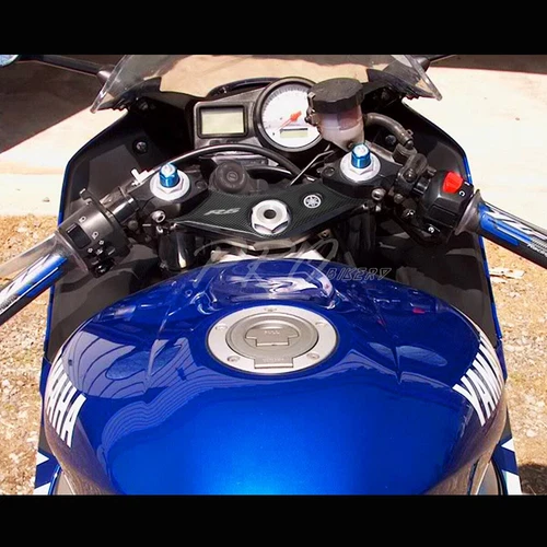 Cubierta de yugo de mango pegatina protectora de gel 03-05 Yamaha YZF R6 aspecto de fibra de carbono - Imagen 2 de 4