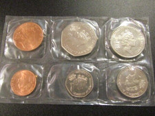 1985 Guernsey Bailiwick 6 Coins 1,2,5,10,20,50 Pence unc Sealed Coin Set