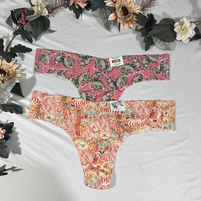 NWT $40 Spanx [ PLUS 3X ] Breathable Under Statements Thong in Dog & Zebra #5353