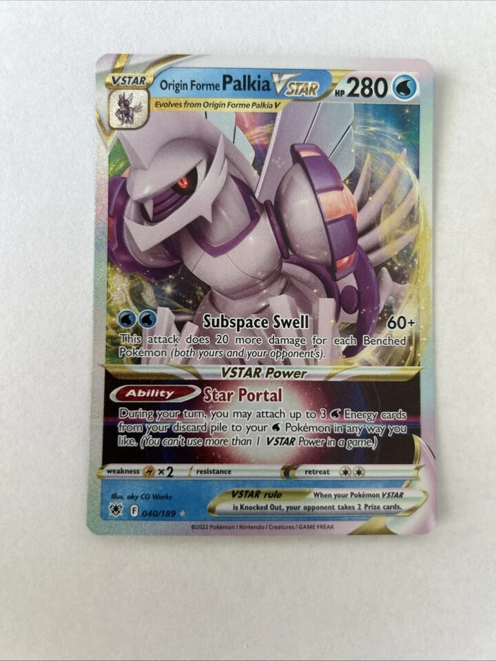 Pokemon Astral Radiance #40 Origin Forme Palkia VSTAR Rare Holo Card Near Mint