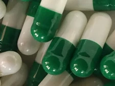 Empty Gelatin Capsules Size 4 GREEN Gelcaps x100 count also known as Gelcaps