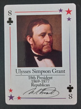 The Presidents of the United States Playing Card Ulysses S. Grant 8 Clubs