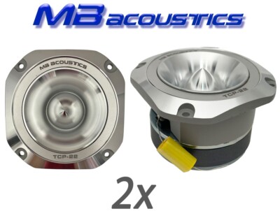 2 MB Acoustics 4  Titanium Bullet Tweeters replacement for Beyma CP22, 1600W, 8Ω