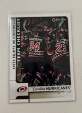 2017-18 O-Pee-Chee Team Checklist Carolina Hurricanes #566 Phil DiGiuseppe