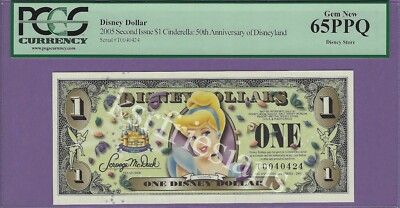 2005 T $1 CINDERELLA DISNEY STORE DISNEY DOLLAR T0040424 65PPQ SECOND ISSUE