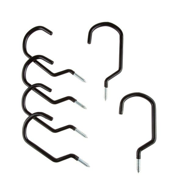 Stalwart Large Ceiling Wall Bike Hooks Black Ebay