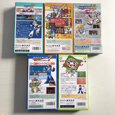 Rockman Soccer X X2 X3 7 Megaman Super Famicom set of 5 SFC import